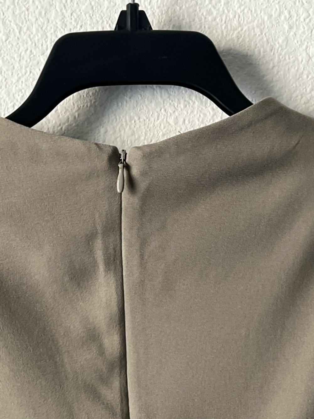 H&M Cute Taupe Draped Short-Sleeve Mini Dress, Size M - Picture 9 of 13